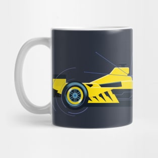 Yellow Formula 1 Car Mug